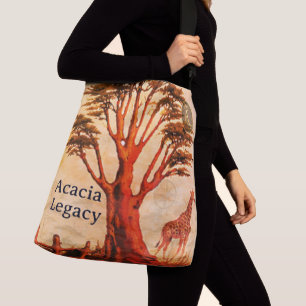 Acacia Legacy™: Signature Acacia Premium Giraffe Tragetaschen Mit Langen Trägern
