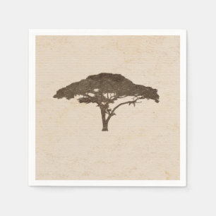 Acacia Tree African Safari Serviette