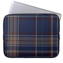 Academia Navy Blue Kariert Laptopschutzhülle