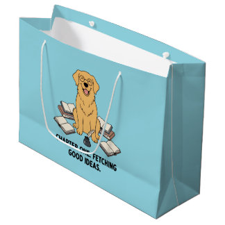 Academic Vibes Golden Retriever Cute Book Lover Große Geschenktüte