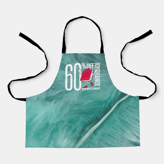 Academic Whimsical Book Character 60 Percent Off  Schürze (Vorderseite)