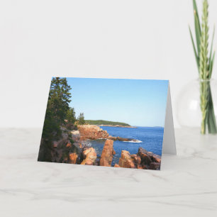 Acadia Felsstrand nahe Thunder Hole Karte