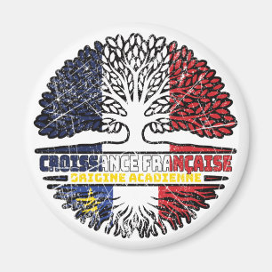 Acadia Frankreich Tree Roots Flag Magnet