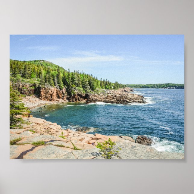 Acadia Gorgeous Rocky Coastline in Maine Poster (Vorne)