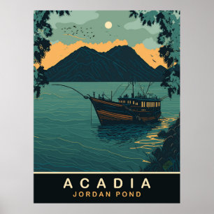 Acadia, Jordan Pond, Reisen Poster