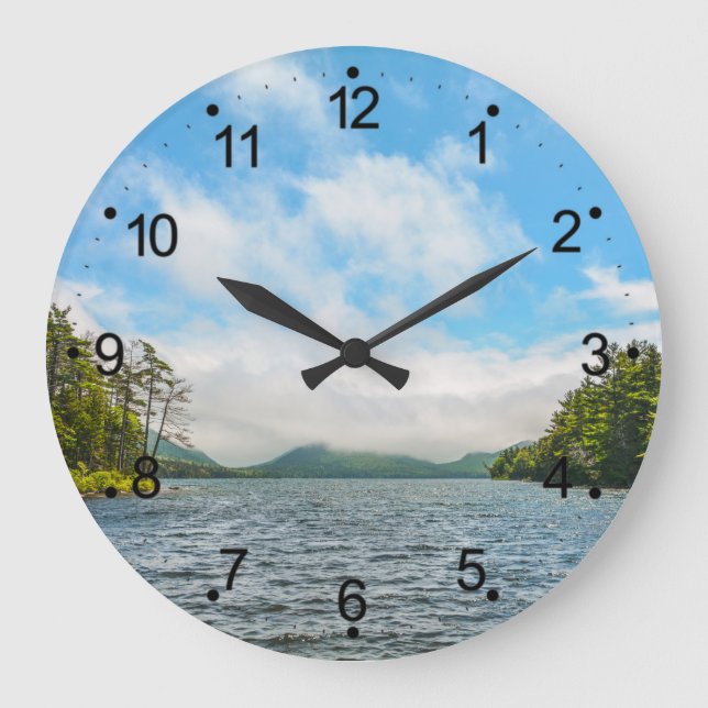Acadia Maine Eagle Lake Große Uhr (Vorderseite)