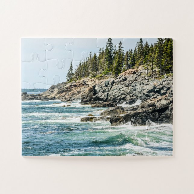 Acadia Maine Ocean Waves Puzzle (Horizontal)