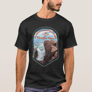Acadia Nation Park Thunder Hole Wandern 1929 T-Shirt