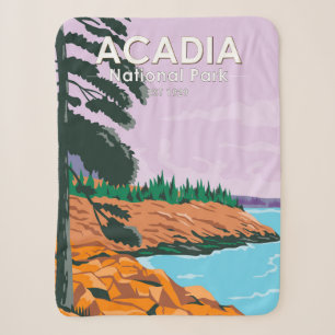 Acadia National Park Bar Harbor Vintage Sherpadecke