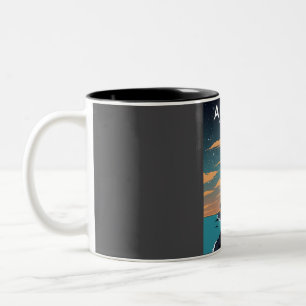 Acadia National Park bei Nacht Vintage Minimal Ret Zweifarbige Tasse