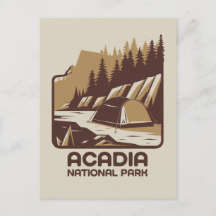 Acadia National Park Camping Adventure Postkarte