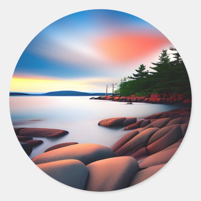 Acadia National Park Classic Round Stickers (Vorderseite)