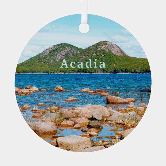 Acadia National Park Jordan Pond Ornament Aus Metall (Vorderseite)