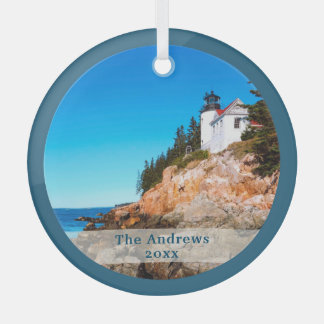 Acadia National Park Lighthouse Ornament Aus Glas