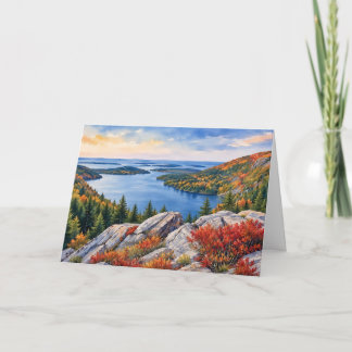 Acadia National Park Maine Aquarell Karte