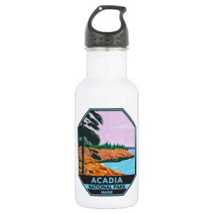 Acadia National Park Maine Bar Harbor Vintage Edelstahlflasche