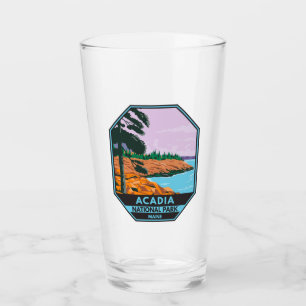 Acadia National Park Maine Bar Harbor Vintage Glas