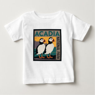 Acadia National Park, Maine   Puffins Baby T-shirt