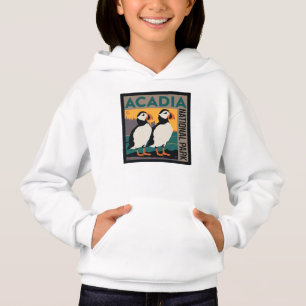 Acadia National Park, Maine   Puffins Hoodie