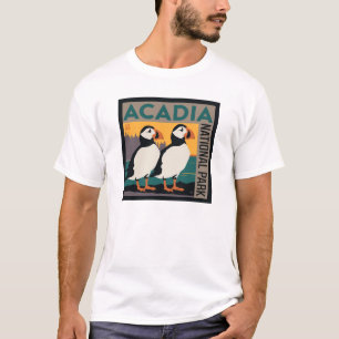 Acadia National Park, Maine   Puffins T-Shirt