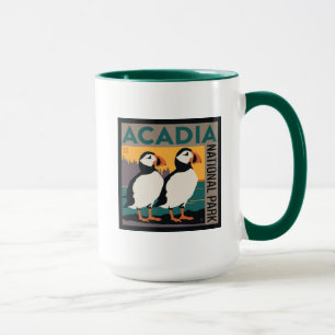 Acadia National Park, Maine Puffins Tasse