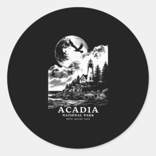Acadia National Park Maine Urlaub Souvenir Outdoor Runder Aufkleber