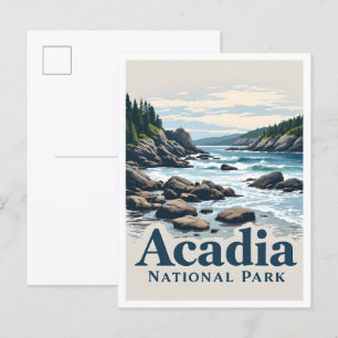 Acadia National Park Maine USA Travel Postkarte