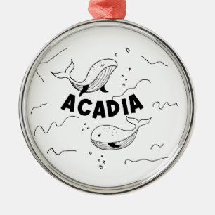 Acadia National Park Maine Wale Ornament Aus Metall