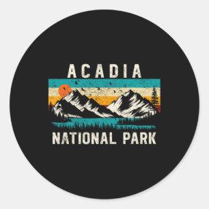 Acadia National Park Maine Wandertrip Natur Auß Runder Aufkleber