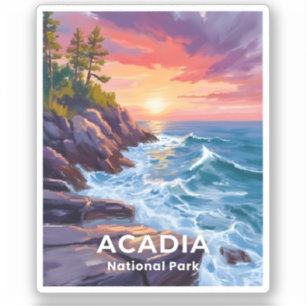 Acadia National Park Otter Cliffs Maine Reise Aufkleber
