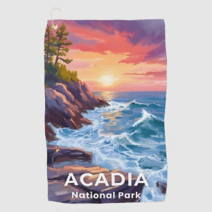Acadia National Park Otter Cliffs Maine Reise Golfhandtuch