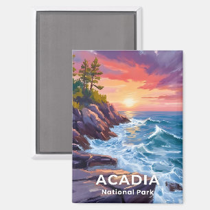 Acadia National Park   Otter Cliffs Maine Reise Magnet