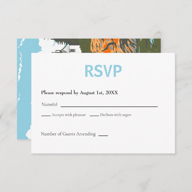 Acadia National Park RSVP Card Retro (Vorne/Hinten)