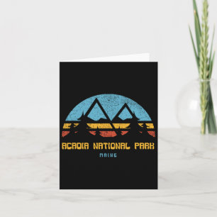 Acadia National Park Shirt Maine Retro Vintag Hik Karte