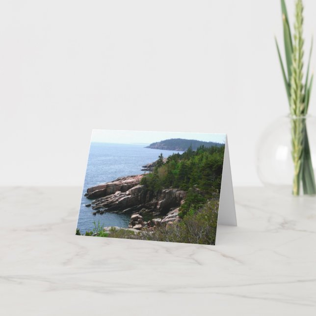 Acadia National Park Shoreline, Maine Card Karte (Vorderseite)