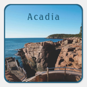 Acadia National Park Thunder Hole Maine Quadratischer Aufkleber
