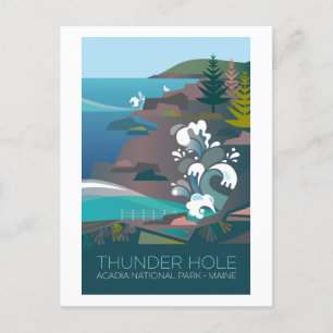 Acadia National Park, Thunder Hole Postcard Postkarte