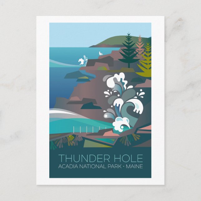 Acadia National Park, Thunder Hole Postcard Postkarte (Vorderseite)