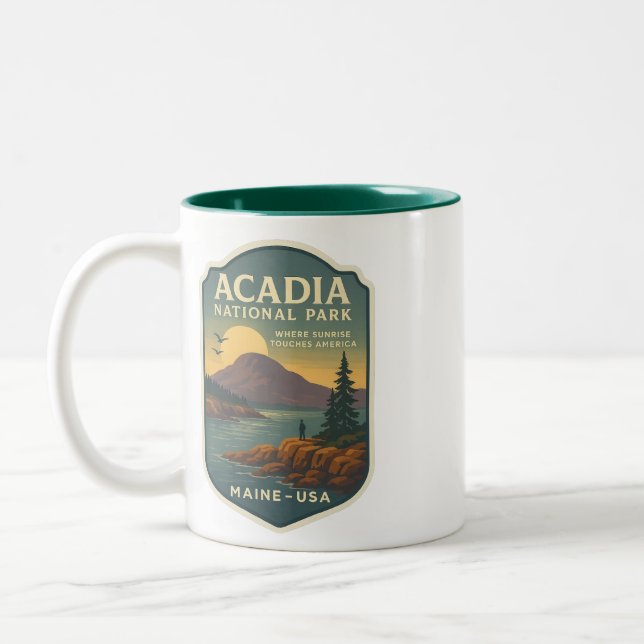 Acadia National Park Travel Mug Zweifarbige Tasse (Links)