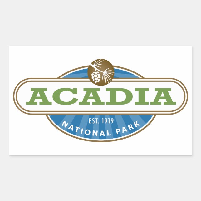 Acadia National Park USA Rechteckiger Aufkleber (Vorderseite)