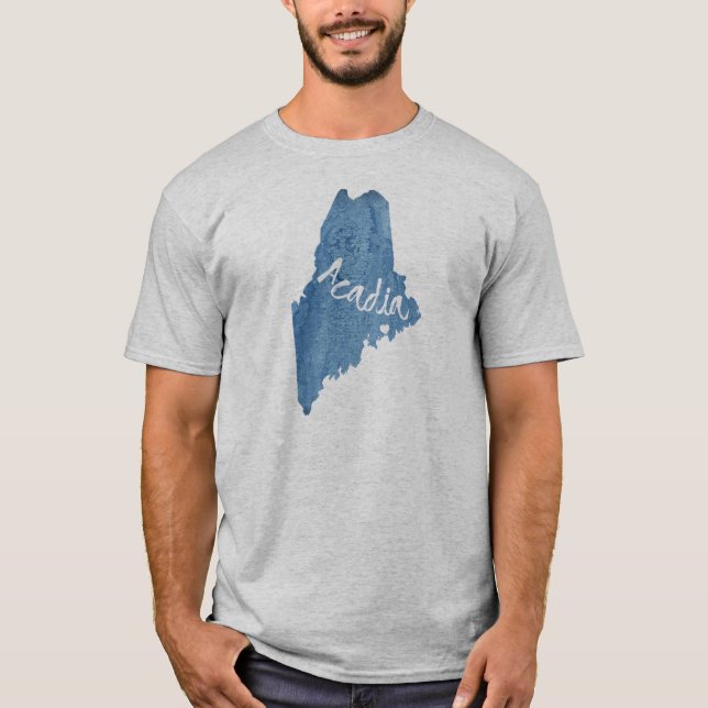 Acadia National Park Wood Grain T-Shirt (Vorderseite)