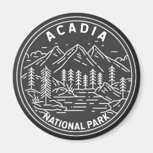 Acadia Nationalpark Bar Hafen Monoline Magnet
