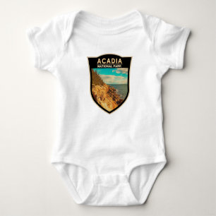 Acadia Nationalpark Bar Harbour Abzeichen Baby Strampler