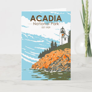 Acadia Nationalpark Bar Harbour Lighthouse Karte