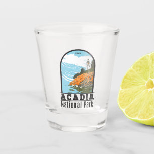 Acadia Nationalpark Bar Harbour Lighthouse Maine Schnapsglas