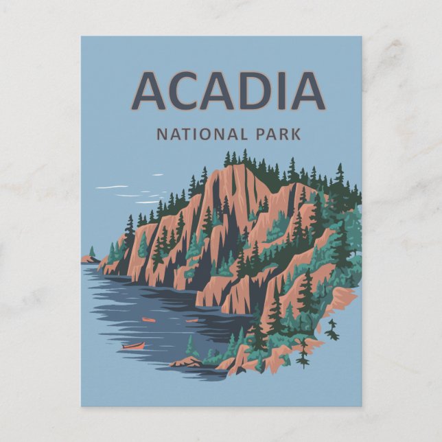Acadia Nationalpark Cadillac Postkarte (Vorderseite)
