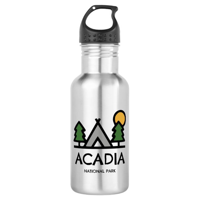 Acadia Nationalpark Edelstahlflasche (Vorderseite)
