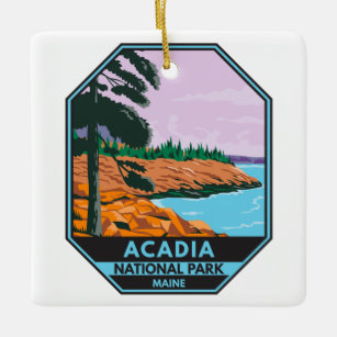 Acadia Nationalpark Maine Bar Harbor Vintag Keramikornament