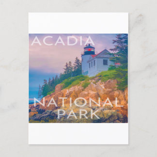Acadia Nationalpark Maine Bass Harbour Lighthouse Postkarte