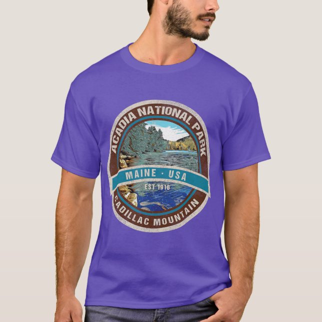 Acadia Nationalpark Maine Cadillac T-Shirt (Vorderseite)